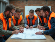Groupe d adultes en formation construction en intérieur