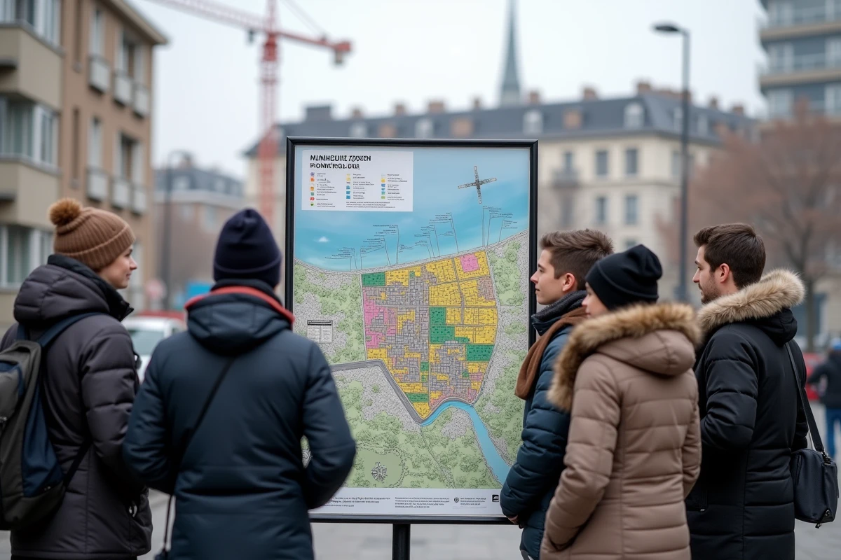 Groupe de résidents autour d