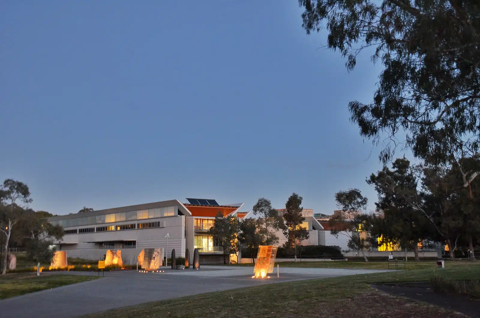 architectural photography of white and orange house